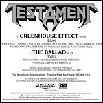 Testament - Greenhouse Effect (Single)