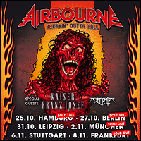 AIRBOURNE haben die Vorgruppen zusammen AIRBOURNE haben die Vorgruppen zusammen